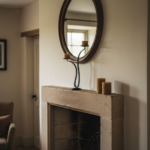 Hand Forged Iron Candelabra 15" (38cm) Antique Patina Finish 2 Light Scrolled Ribbon Centerpiece - Image 3