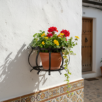 Hand Forged Wrought Iron Planter Basket (Available in Gold or Copper Patina) Wall Mounted Flower Holder - Image 2