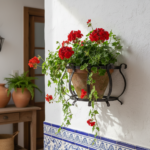 Hand Forged Wrought Iron Planter Basket (Available in Gold or Copper Patina) Wall Mounted Flower Holder - Image 3