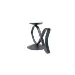 Hand Forged Wrought Iron Fish Candle Holder 23cm Antique Patina Coastal Rustic Decor - Image 7