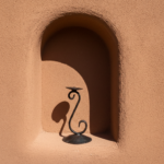 Hand Forged Wrought Iron Candle Holder 17cm Antique Patina Minimalist Spiral Stem Rustic Decor - Image 5