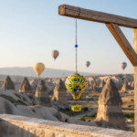 Hand Painted Ceramic Cappadocia Hot Air Balloon Ornament Yellow XL 10cm Traditional Turkish Tile Art Hanging Decor - Image 2