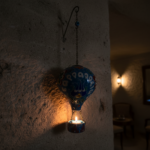 Hand Painted Ceramic Cappadocia Hot Air Balloon Ornament Blue XL 10cm Traditional Turkish Tile Art Hanging Decor - Image 4