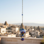 Hand Painted Ceramic Cappadocia Hot Air Balloon Ornament Navy Blue M 5cm Traditional Turkish Tile Art Hanging Decor - Image 2