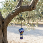 Hand Painted Ceramic Cappadocia Hot Air Balloon Ornament Navy Blue M 5cm Traditional Turkish Tile Art Hanging Decor - Image 3