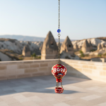 Hand Painted Ceramic Cappadocia Hot Air Balloon Ornament Red M 5cm Traditional Turkish Tile Art Hanging Decor - Image 2