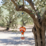 Hand Painted Ceramic Cappadocia Hot Air Balloon Ornament Orange M 5cm Traditional Turkish Tile Art Hanging Decor - Image 3