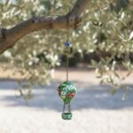 Hand Painted Ceramic Cappadocia Hot Air Balloon Ornament Forest Green M 5cm Traditional Turkish Tile Art Hanging Decor - Image 3