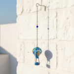 Hand Painted Ceramic Cappadocia Hot Air Balloon Ornament Blue M 5cm Traditional Turkish Tile Art Hanging Decor - Image 4