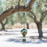Hand Painted Ceramic Cappadocia Hot Air Balloon Ornament Emerald Green M 5cm Traditional Turkish Tile Art Hanging Decor - Image 3