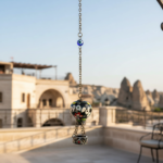 Hand Painted Ceramic Cappadocia Hot Air Balloon Ornament Black S 3cm Traditional Turkish Tile Art Hanging Decor - Image 2