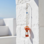 Hand Painted Ceramic Cappadocia Hot Air Balloon Ornament Orange S 3cm Traditional Turkish Tile Art Hanging Decor - Image 4