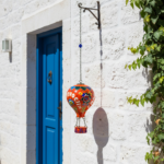 Hand Painted Ceramic Cappadocia Hot Air Balloon Ornament Orange XL 10cm Traditional Turkish Tile Art Hanging Decor - Image 4