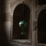 Hand Painted Ceramic Cappadocia Hot Air Balloon Ornament Emerald Green XL 10cm Traditional Turkish Tile Art Hanging Decor - Image 3