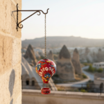 Hand Painted Ceramic Cappadocia Hot Air Balloon Ornament Red XL 10cm Traditional Turkish Tile Art Hanging Decor - Image 2