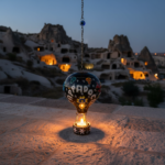 Hand Painted Ceramic Cappadocia Hot Air Balloon Ornament Black XL 10cm Traditional Turkish Tile Art Hanging Decor - Image 3