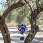 Hand Painted Ceramic Cappadocia Hot Air Balloon Ornament Navy Blue XL 10cm Traditional Turkish Tile Art Hanging Decor - Image 4