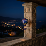 Hand Painted Ceramic Cappadocia Hot Air Balloon Ornament Navy Blue XL 10cm Traditional Turkish Tile Art Hanging Decor - Image 5