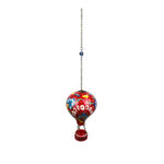 Hand Painted Ceramic Cappadocia Hot Air Balloon Ornament Red XL 10cm Traditional Turkish Tile Art Hanging Decor