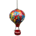 Hand Painted Ceramic Cappadocia Hot Air Balloon Ornament Red XL 10cm Traditional Turkish Tile Art Hanging Decor - Image 5