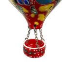 Hand Painted Ceramic Cappadocia Hot Air Balloon Ornament Red XL 10cm Traditional Turkish Tile Art Hanging Decor - Image 6