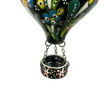Hand Painted Ceramic Cappadocia Hot Air Balloon Ornament Black XL 10cm Traditional Turkish Tile Art Hanging Decor - Image 5