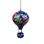 Hand Painted Ceramic Cappadocia Hot Air Balloon Ornament Navy Blue XL 10cm Traditional Turkish Tile Art Hanging Decor - Image 6