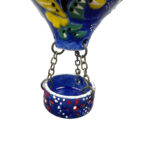 Hand Painted Ceramic Cappadocia Hot Air Balloon Ornament Navy Blue XL 10cm Traditional Turkish Tile Art Hanging Decor - Image 7