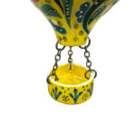 Hand Painted Ceramic Cappadocia Hot Air Balloon Ornament Yellow XL 10cm Traditional Turkish Tile Art Hanging Decor - Image 6