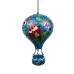 Hand Painted Ceramic Cappadocia Hot Air Balloon Ornament Blue XL 10cm Traditional Turkish Tile Art Hanging Decor - Image 5