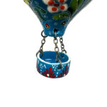 Hand Painted Ceramic Cappadocia Hot Air Balloon Ornament Blue XL 10cm Traditional Turkish Tile Art Hanging Decor - Image 6