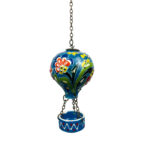 Hand Painted Ceramic Cappadocia Hot Air Balloon Ornament Blue L 7cm Traditional Turkish Tile Art Hanging Decor - Image 5