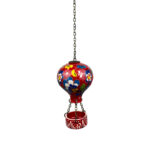 Hand Painted Ceramic Cappadocia Hot Air Balloon Ornament Red L 7cm Traditional Turkish Tile Art Hanging Decor - Image 6