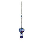 Hand Painted Ceramic Cappadocia Hot Air Balloon Ornament Navy Blue M 5cm Traditional Turkish Tile Art Hanging Decor