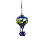 Hand Painted Ceramic Cappadocia Hot Air Balloon Ornament Navy Blue M 5cm Traditional Turkish Tile Art Hanging Decor - Image 5