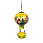 Hand Painted Ceramic Cappadocia Hot Air Balloon Ornament Yellow L 7cm Traditional Turkish Tile Art Hanging Decor - Image 5
