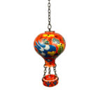 Hand Painted Ceramic Cappadocia Hot Air Balloon Ornament Orange M 5cm Traditional Turkish Tile Art Hanging Decor - Image 5
