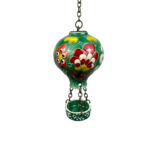 Hand Painted Ceramic Cappadocia Hot Air Balloon Ornament Forest Green M 5cm Traditional Turkish Tile Art Hanging Decor - Image 5