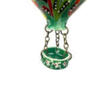 Hand Painted Ceramic Cappadocia Hot Air Balloon Ornament Forest Green M 5cm Traditional Turkish Tile Art Hanging Decor - Image 6