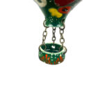 Hand Painted Ceramic Cappadocia Hot Air Balloon Ornament Emerald Green M 5cm Traditional Turkish Tile Art Hanging Decor - Image 6