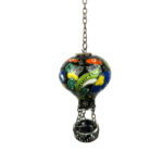Hand Painted Ceramic Cappadocia Hot Air Balloon Ornament Black M 5cm Traditional Turkish Tile Art Hanging Decor - Image 5
