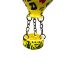 Hand Painted Ceramic Cappadocia Hot Air Balloon Ornament Yellow S 3cm Traditional Turkish Tile Art Hanging Decor - Image 6