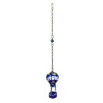Hand Painted Ceramic Cappadocia Hot Air Balloon Ornament Navy Blue S 3cm Traditional Turkish Tile Art Hanging Decor