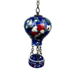 Hand Painted Ceramic Cappadocia Hot Air Balloon Ornament Navy Blue S 3cm Traditional Turkish Tile Art Hanging Decor - Image 5