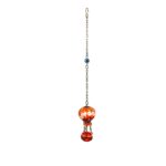 Hand Painted Ceramic Cappadocia Hot Air Balloon Ornament Orange S 3cm Traditional Turkish Tile Art Hanging Decor