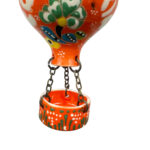 Hand Painted Ceramic Cappadocia Hot Air Balloon Ornament Orange L 7cm Traditional Turkish Tile Art Hanging Decor - Image 6
