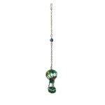 Hand Painted Ceramic Cappadocia Hot Air Balloon Ornament Emerald Green S 3cm Traditional Turkish Tile Art Hanging Decor