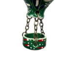 Hand Painted Ceramic Cappadocia Hot Air Balloon Ornament Emerald Green S 3cm Traditional Turkish Tile Art Hanging Decor - Image 6