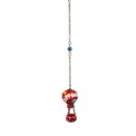 Hand Painted Ceramic Cappadocia Hot Air Balloon Ornament Red S 3cm Traditional Turkish Tile Art Hanging Decor