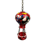Hand Painted Ceramic Cappadocia Hot Air Balloon Ornament Red S 3cm Traditional Turkish Tile Art Hanging Decor - Image 5
